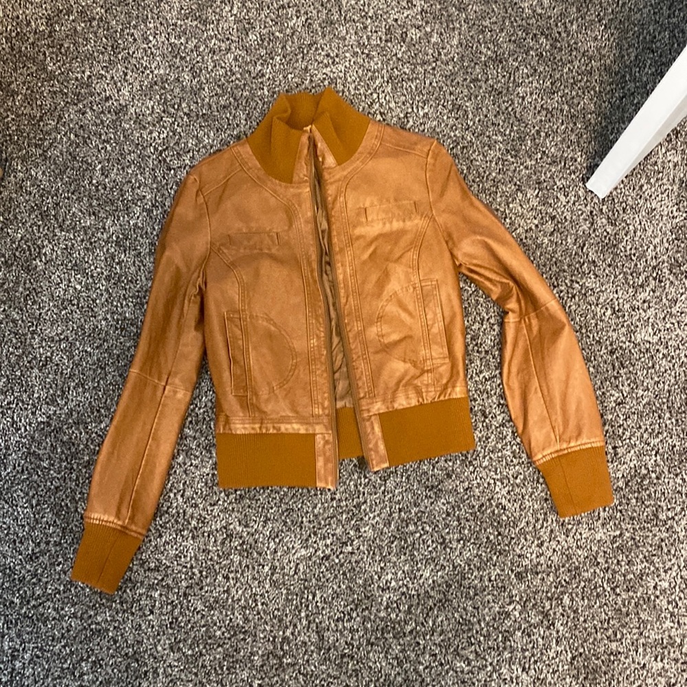 Camel leather jacket